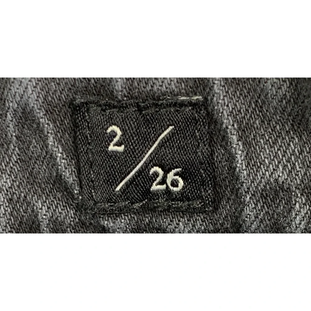 Lucky Brand Jean Shorts Womens Size 2/26 Lucky Pins Distressed Denim Black Jeans